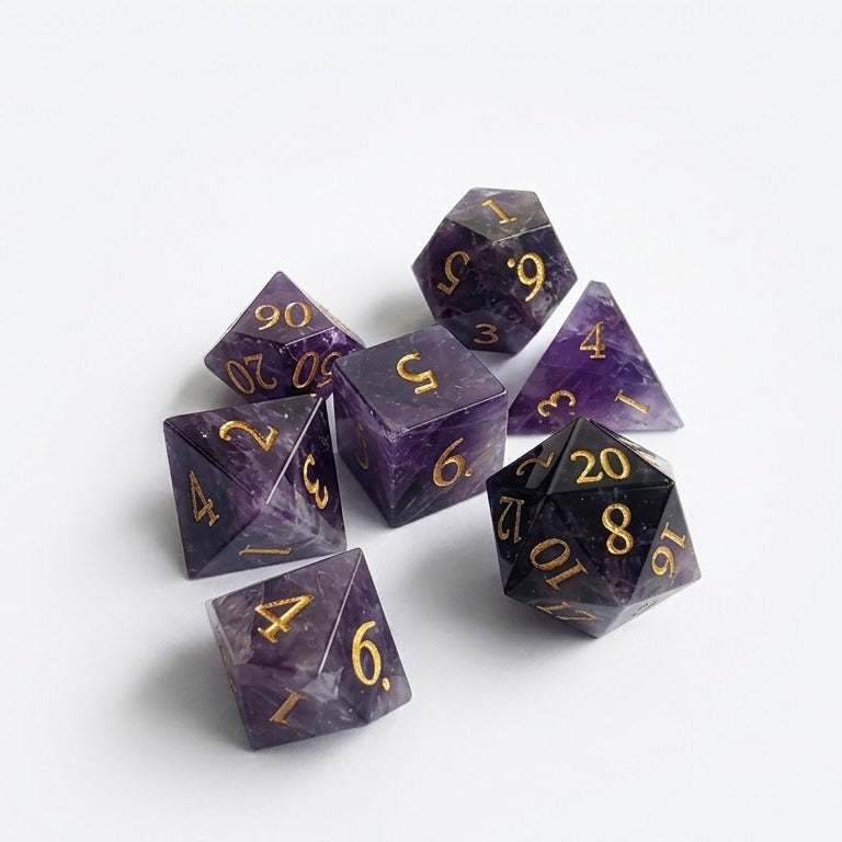 Amethyst 7 Dice set